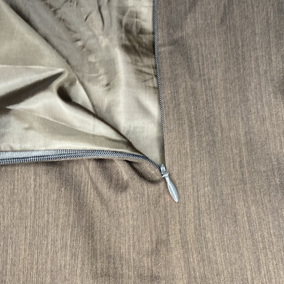 Laura skirt, brown with cream stitching. size 14 - Picture 5 of 6